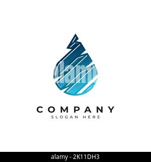 water drop logo design with letter B shape. Creative letter B icon inspiration. vector Stock Vector