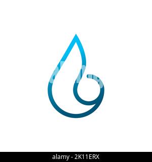 water drop logo design with letter B shape. Creative letter B icon inspiration. vector Stock Vector