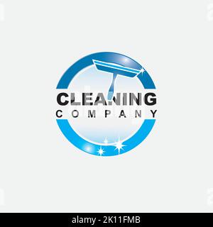 Cleaning service logo design vector template inspiration Stock Vector