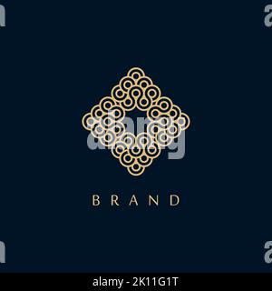 graceful monogram logo design template Stock Vector