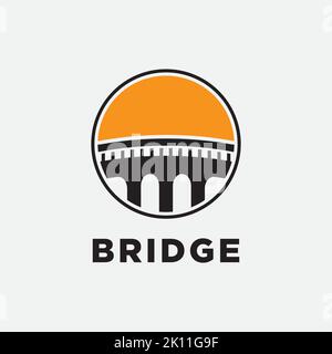 Bridge symbol logo design Vector inspiration. Creative bridge logo Stock Vector