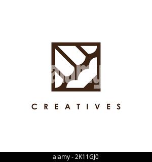 Pencil in the square symbol logo design vector template Stock Vector