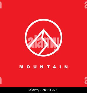 Mountain logo design template. creative stones icon vector. Mountain logo inspiration Stock Vector