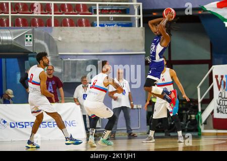 September 14, 2022:        During the Basket Maschile Supercoppa Serie A2 Italiana - NPC Rieti vs Fortitudo Bologna Stock Photo