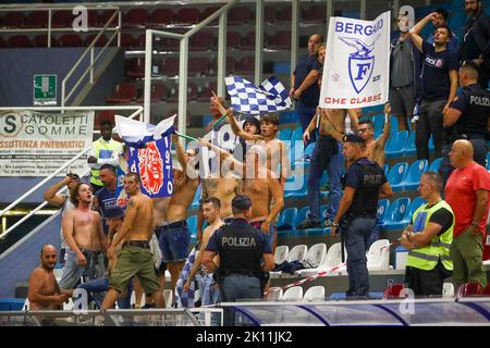 September 14, 2022:        During the Basket Maschile Supercoppa Serie A2 Italiana - NPC Rieti vs Fortitudo Bologna Stock Photo