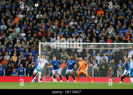 Glasgow, UK. 14th Sep, 2022. Rangers FC played FC Napoli at Rangers' Ibrox Stadium, Glasgow, Scotland, UK in the 'Champions League Group Stage'. The match referee was by Antonio Maten Lahoz from Spain. Credit: Findlay/Alamy Live News Stock Photo