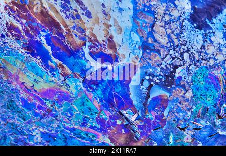 Unique abstract with particles and shapes in shades of blue. Stock Photo