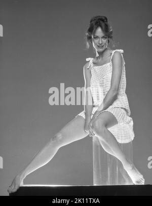 Catherine Bach poses for a portrait circa 1984 in Los Angeles, California Credit: Credit: Harry Langdon /Rock Negatives /MediaPunch Stock Photo