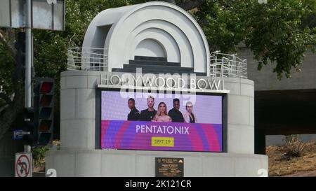 Los Angeles, California, USA 12th September 2022 Pentatonix Hollywood Bowl Concert Marquee on September 12, 2022 in Los Angeles, California, USA. Photo by Barry King/Alamy Stock Photo Stock Photo