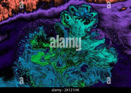 Abstract creative marbling pattern for fabric. Ebru marble effect surface pattern design for print Stock Photo