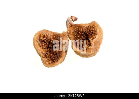 Delicious and healthy dried figs isolated on a white background Stock Photo