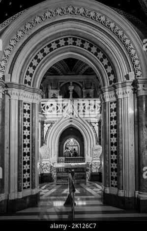 Assisi, a journey through history and religion. Black and white Stock Photo