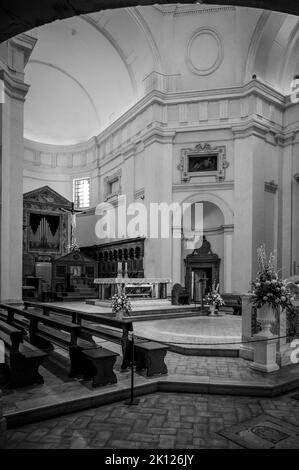 Assisi, a journey through history and religion. Black and white Stock Photo