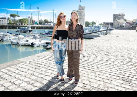 Alexandra Lamy and her daughter Chloe Jouannet attend the Touchees photocall during the La Rochelle Fiction Festival on September 14, 2022 in La Rochelle, France. Photo by David Niviere/ABACAPRESS.COM Stock Photo