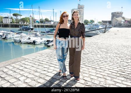 Alexandra Lamy and her daughter Chloe Jouannet attend the Touchees photocall during the La Rochelle Fiction Festival on September 14, 2022 in La Rochelle, France. Photo by David Niviere/ABACAPRESS.COM Stock Photo