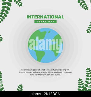 International peace day poster design. Social media poster templates. Vector format. Stock Vector