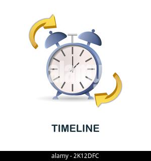 Timeline icon. 3d illustration from business plan collection. Creative Timeline 3d icon for web design, templates, infographics and more Stock Vector