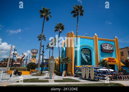 Ron Jon Surf Shop in Cocoa Beach, Florida, USA. Ron Jon Surf Shop is a surfer style retail store chain founded in 1959. Stock Photo