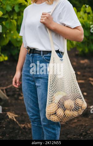 Eco Day Use Shopping Bag Vegetables Grocery Shopping Supermarket
