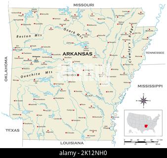 Political map of Tennessee Stock Photo - Alamy