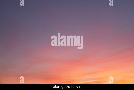 Evening sky with pastel-colored clouds Stock Photo