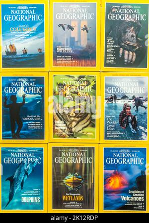 National Geographic magazine covers from 1992 Stock Photo