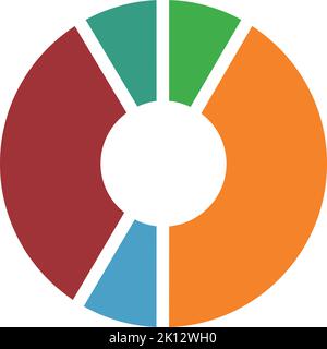 Progress donut infographic chart design template for dark theme Stock ...