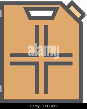 Jerry can color icon. Car fuel container Stock Vector