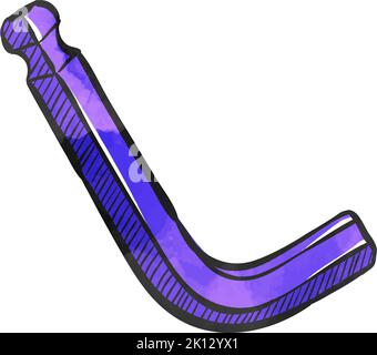 Allen key icon in watercolor style. Stock Vector
