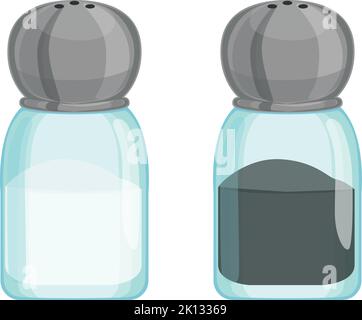 Salt Pepper Shaker Set Cute Cartoon Stock Vector (Royalty Free