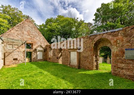 ST MARYS KIRK AUCHINDOIR ABERDEENSHIRE SCOTLAND SUMMER CHURCH INTERIOR LOOKING EAST Stock Photo