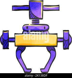 Bicycle tool icon in watercolor style. Stock Vector