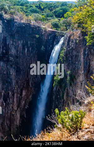 Kalambo falls, border between Zambia and Tanzania, Africa Stock Photo