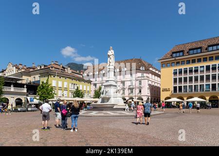 Walther von der Vogelweide square, Bozen, Sud Tirol, Alto Adige, Italy, Europe Stock Photo