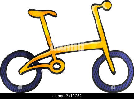 Bicycle icon in watercolor style. Stock Vector