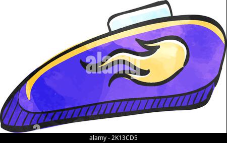 Motorcycle gas tank icon in outlined flat color style. Vector ...