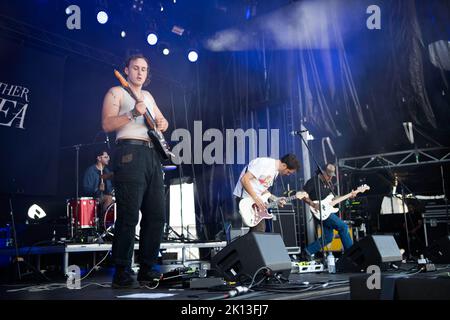 Californian band, Together Pangea live at the Tempelhof Sounds festival in Berlin, Germany Stock Photo