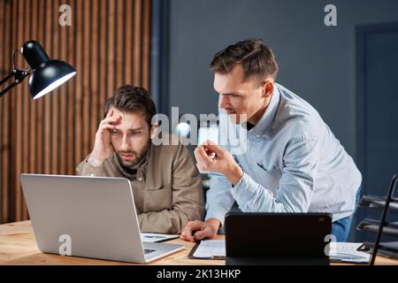 business colleagues discussing ideas for a new project . Stock Photo