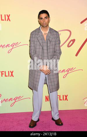 HOLLYWOOD, CA - SEPTEMBER 14: Rish Shah attends a special screening of Netflix's 'Do Revenge' at TUDUM Theater on September 14, 2022 in Hollywood, Cal Stock Photo