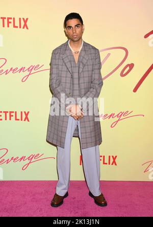 HOLLYWOOD, CA - SEPTEMBER 14: Rish Shah attends a special screening of Netflix's 'Do Revenge' at TUDUM Theater on September 14, 2022 in Hollywood, Cal Stock Photo