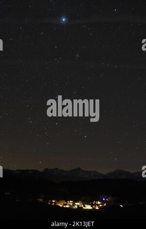 A vertical shot of the starry night Stock Photo - Alamy