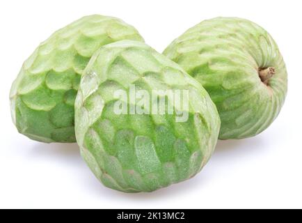 Custard apples isolated on white background. Stock Photo