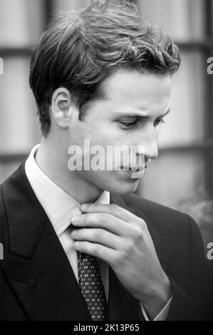 Prince William on his first ever official Royal Visit as a senior royal at NASH housing project in Newport, South Wales. June 18 2003. Photograph: ROB WATKINS/ALAMY Stock Photo