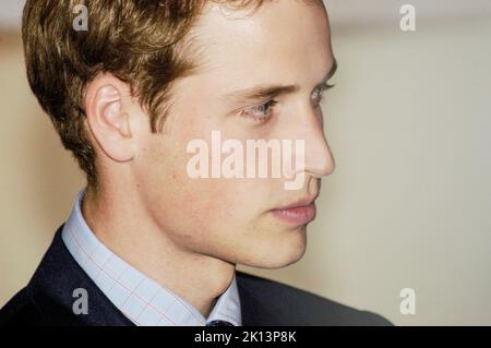 Prince William on his first ever official Royal Visit as a senior royal at NASH housing project in Newport, South Wales. June 18 2003. Photograph: ROB WATKINS/ALAMY Stock Photo