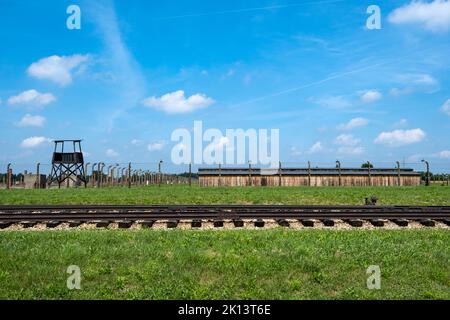 Konzentrationslager Vernichtungslager Auschwitz-Birkenau Stock Photo