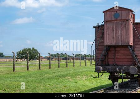 Konzentrationslager Vernichtungslager Auschwitz-Birkenau Stock Photo