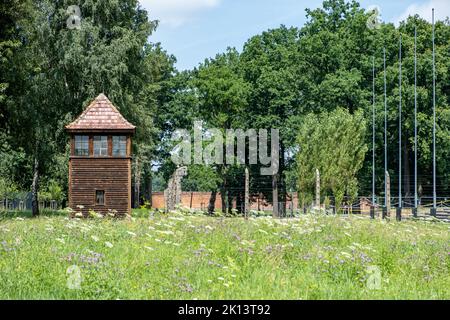 Konzentrationslager Vernichtungslager Auschwitz-Birkenau Stock Photo