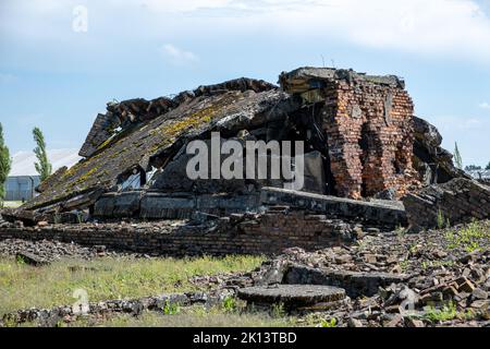 Konzentrationslager Vernichtungslager Auschwitz-Birkenau Stock Photo