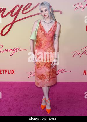 Hollywood, United States. 14th Sep, 2022. HOLLYWOOD, LOS ANGELES, CALIFORNIA, USA - SEPTEMBER 14: Mazie arrives at the Los Angeles Special Screening Of Netflix's 'Do Revenge' held at the Netflix Tudum Theater on September 14, 2022 in Hollywood, Los Angeles, California, United States. (Photo by Xavier Collin/Image Press Agency) Credit: Image Press Agency/Alamy Live News Stock Photo