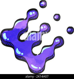Printing raster dots icon in watercolor style. Stock Vector